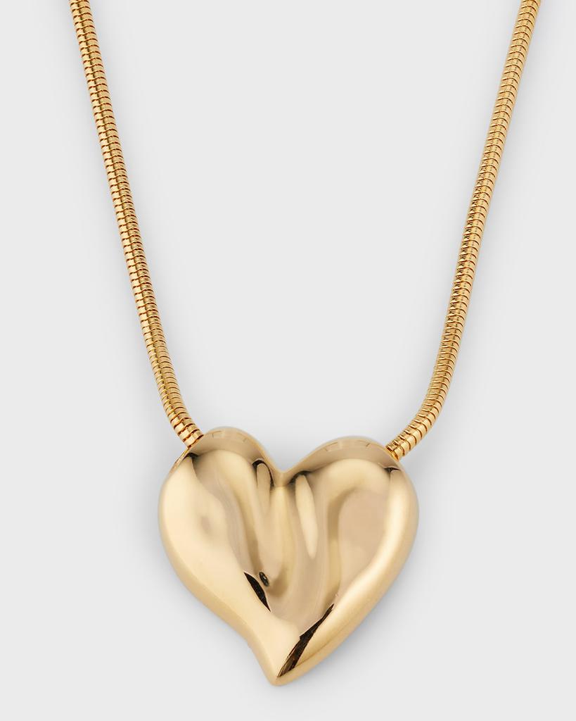 BEN-AMUN 24k Gold Electroplated Heart Chain Necklace