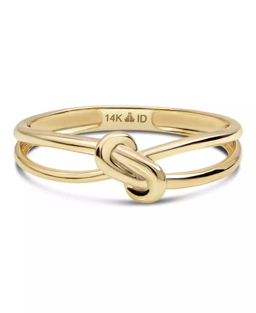 DEVATA Love Knot Statement Ring in 14K Gold, Size 9, approx. 2.0 grams.