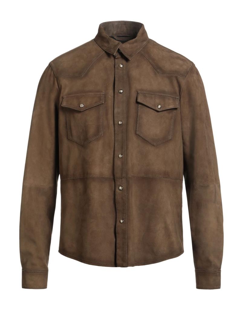 THE JACK LEATHERS Solid color shirt