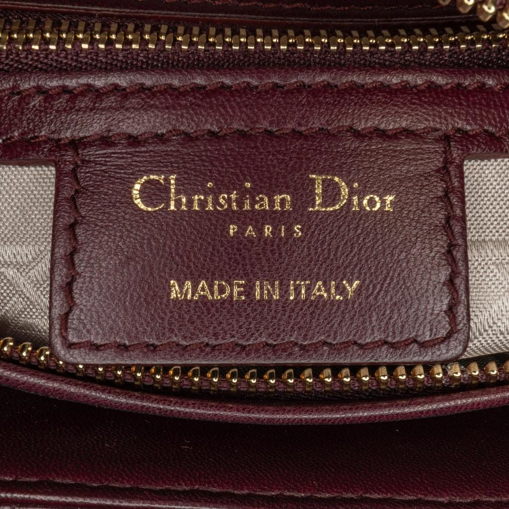 Dior Dior Burgundy Medium Lambskin Cannage Lady Dior 7