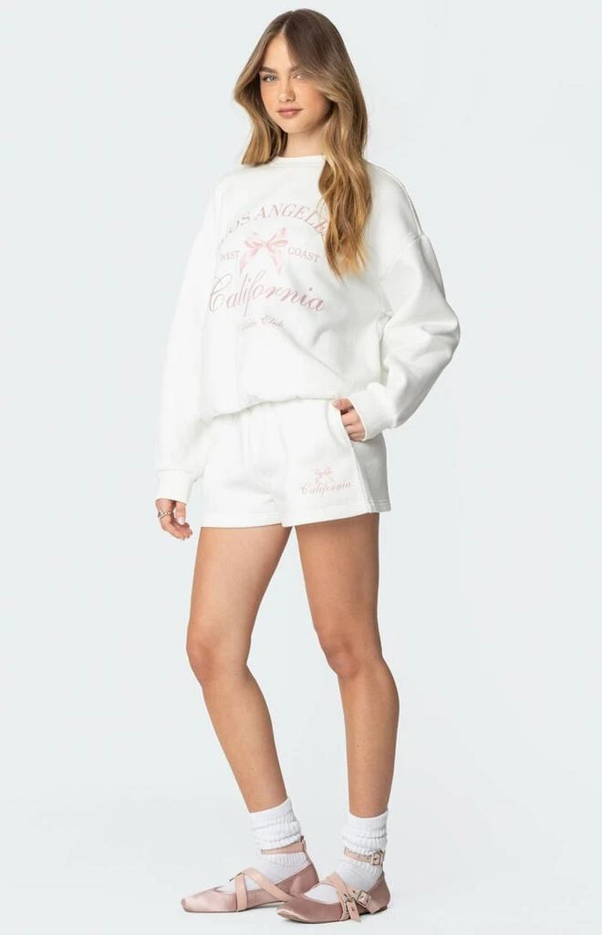 Edikted Cali Bow Sweat Shorts 1