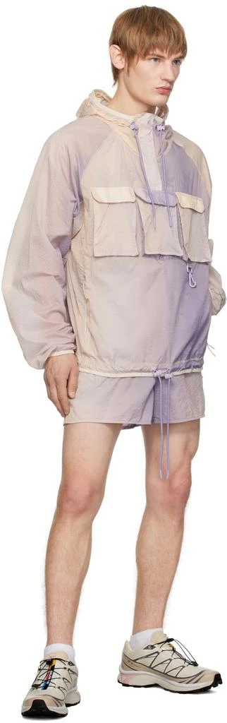 RCOS Purple & Tan Packable Nylon Anorak Jacket 4