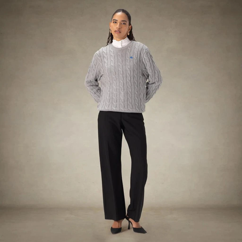 Members Only Women's Crew Neck Cable Sweater 5