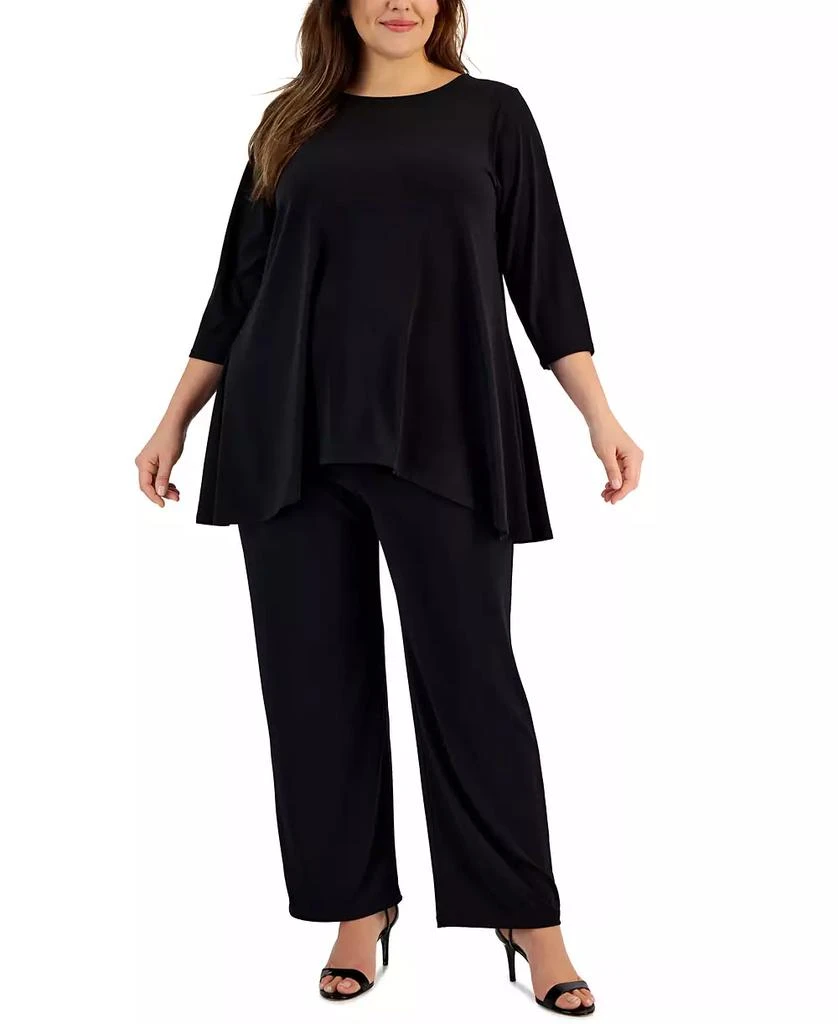 JM Collection Plus and Petite Plus Size Wide-Leg Pull-On Pants, Exclusively at Macy's 4