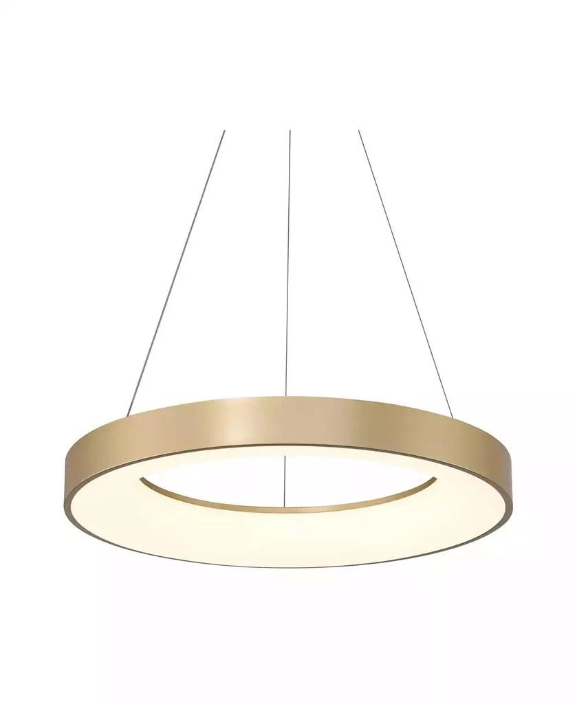 Possini Euro Design Cafferty Sanded Ring Pendant  Modern Dimmable LED Fixture for Dining Room Kitchen Island