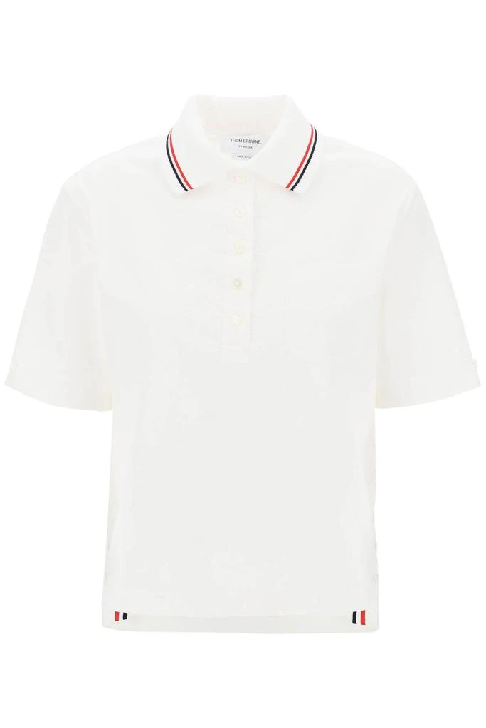 Thom Browne Thom browne seersucker polo shirt 1