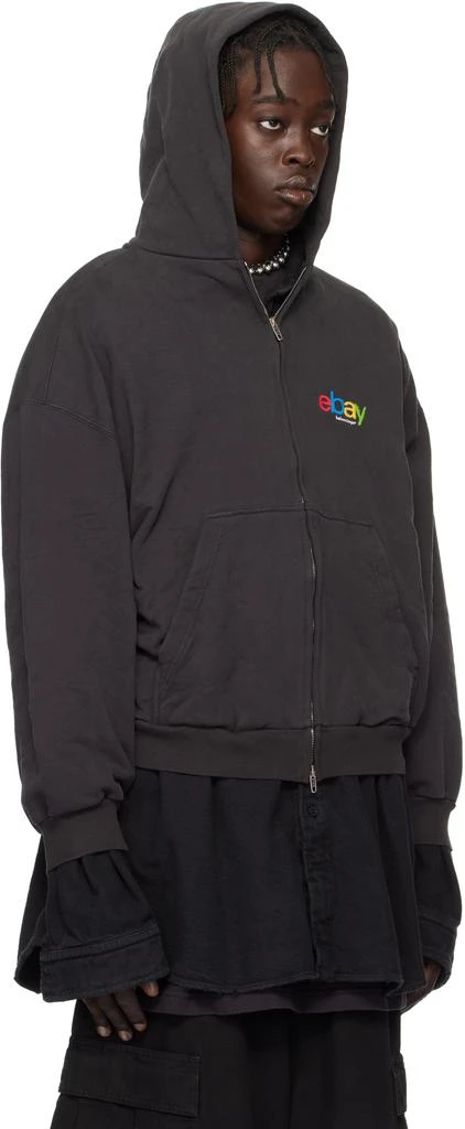 Balenciaga Black eBay Edition Zip-Up Hoodie 2