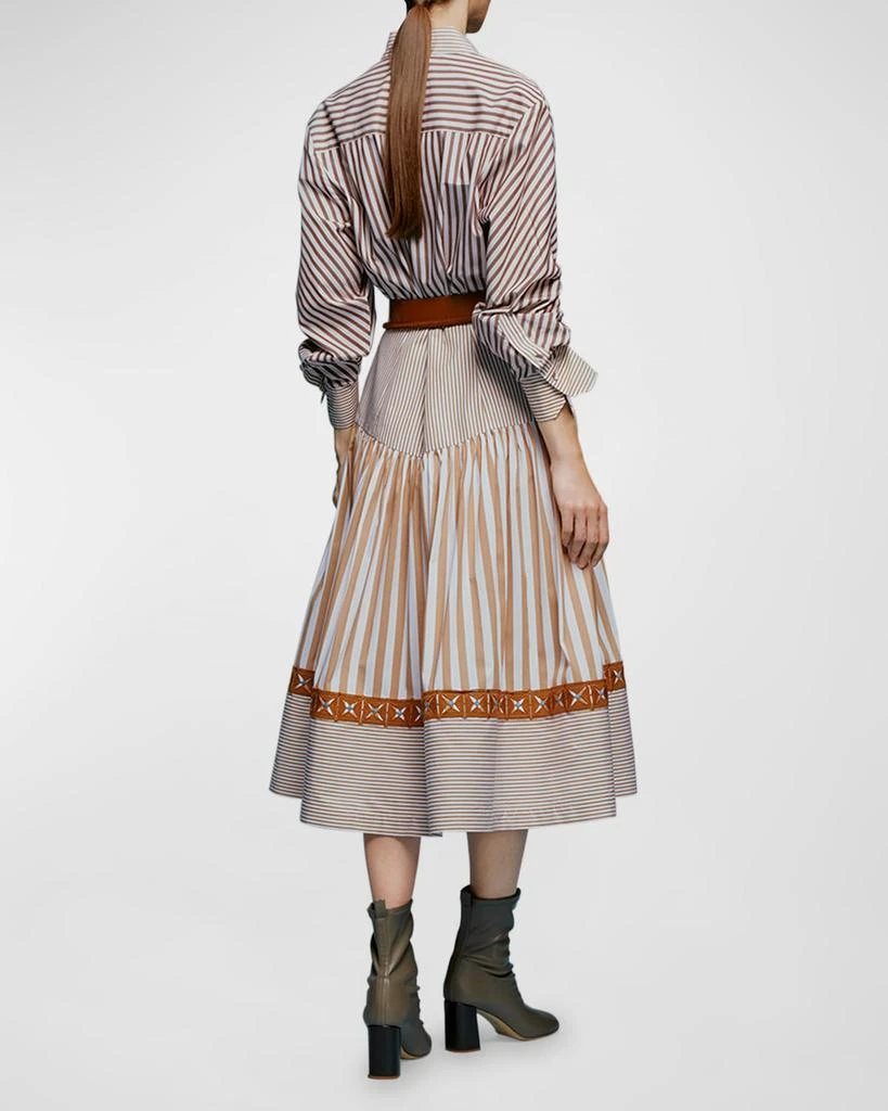 Silvia Tcherassi Lamar Multi-Striped Midi Shirtdress 3