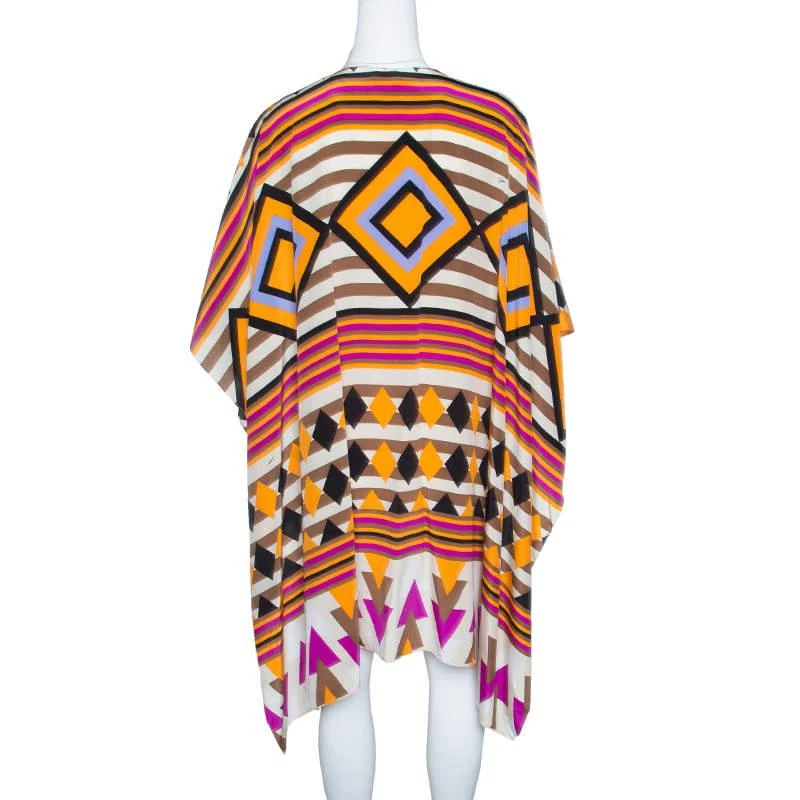 Issa Issa Multicolor Printed Silk Kaftan Tunic ( Free Size ) 3