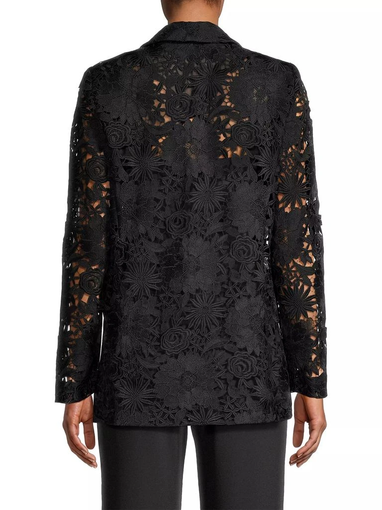 UNGARO Kehlani Floral Eyelet Jacket 5
