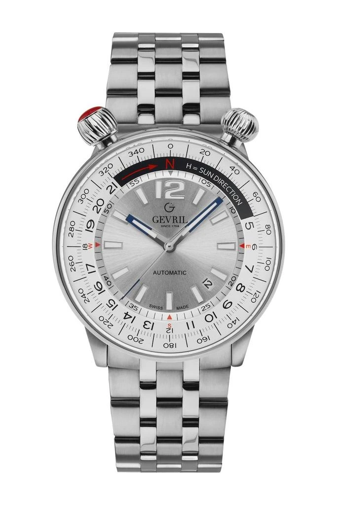 GV2 Men's Wallabout Compass Bezel Bracelet Watch, 44mm 1