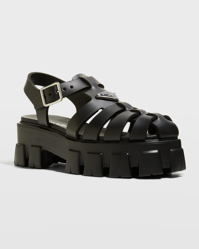 Prada Rubber Logo Chunky-Sole Fisherman Sandals - Shoes - Free Shipping -  BeyondStyle