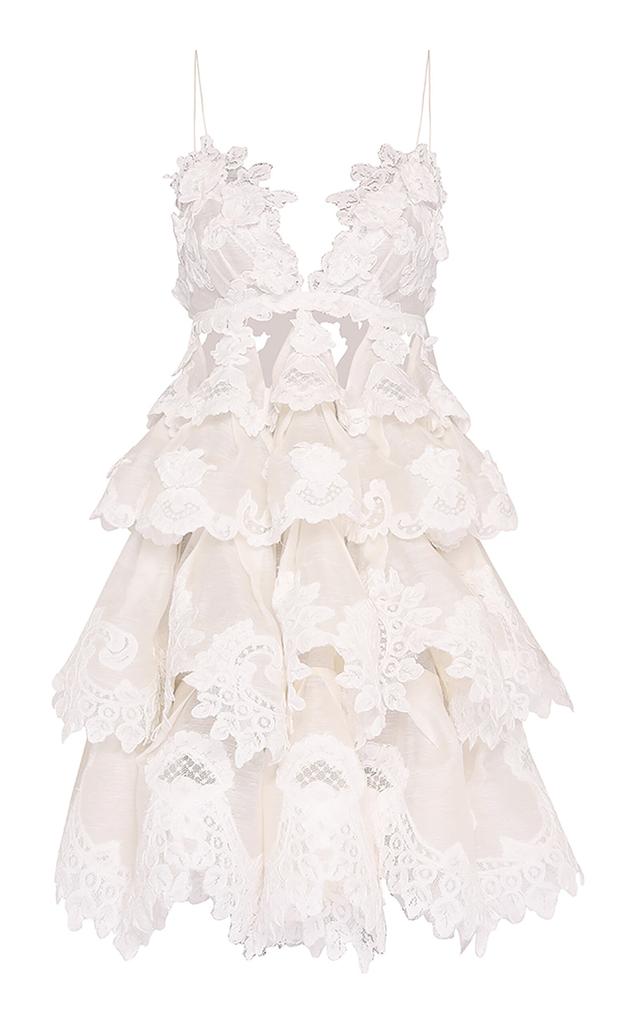 【Zimmermann】イラストレーション ベルベット ミニドレス Zimmermann Illustration Velvet Mini Dress Black/Silver