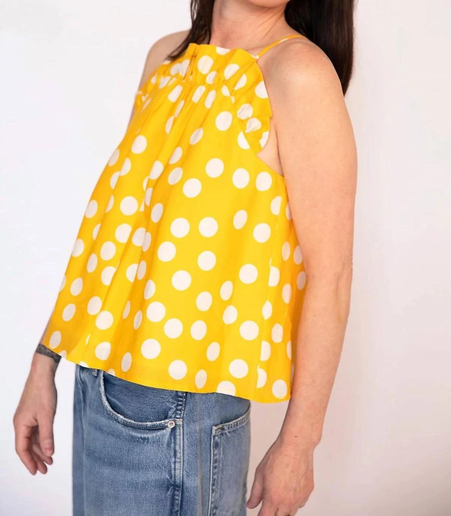 COREY LYNN CALTER Summer Ruffle Tank Top In Yellow 3