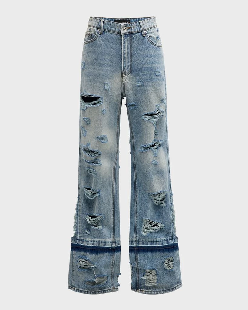WHO DECIDES WAR Men's Relaxed Gnarly Denim Jeans 1