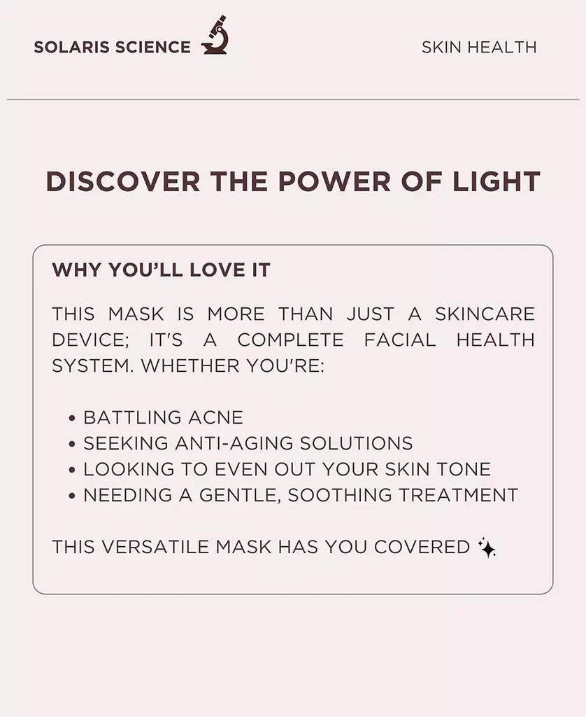 Solaris Laboratories NY 4 Color LED Light Therapy Face Mask 4