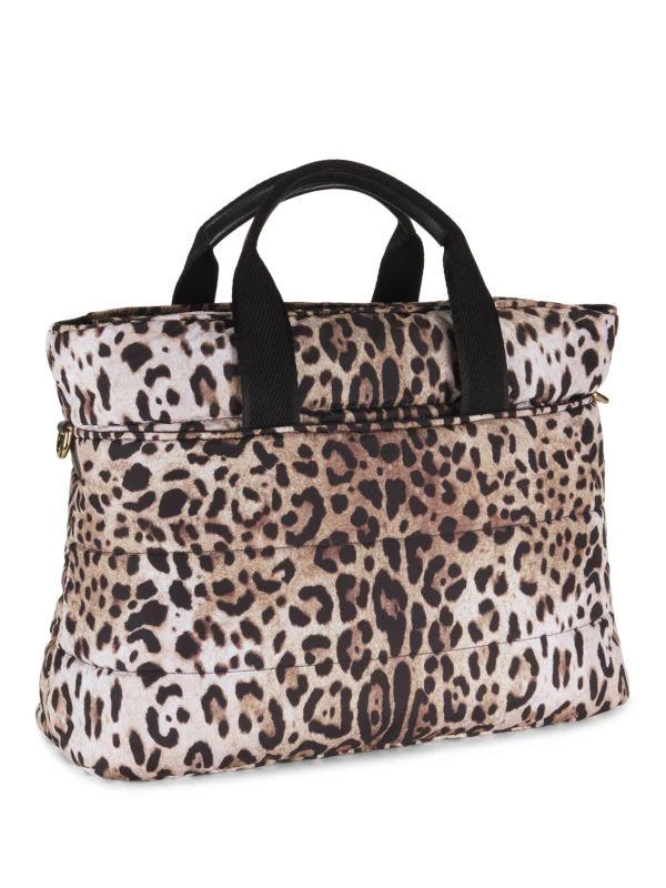 Dolce & Gabbana Quilted Leopard Print Diaper Bag 4