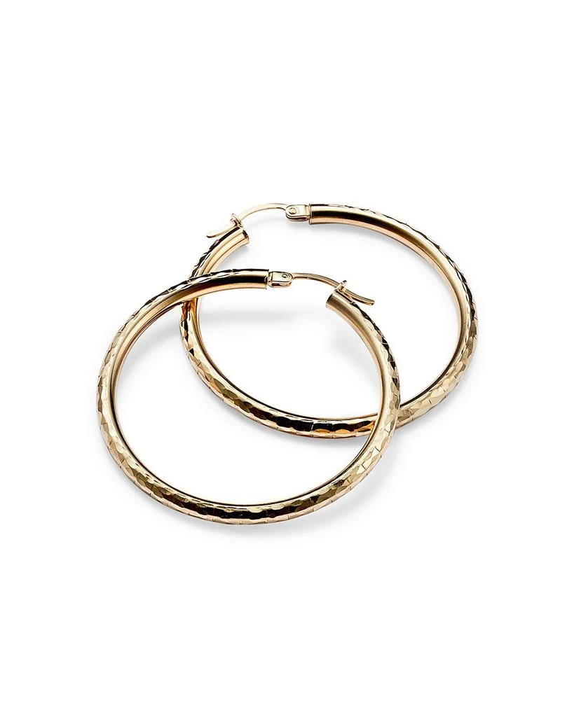 Bloomingdale's Diamond-Cut Hoop Earrings in 14K Yellow Gold 3
