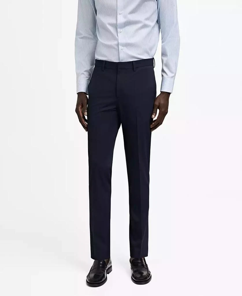 Mango Men's Stretch Fabric Super Slim-Fit Suit Pants 1