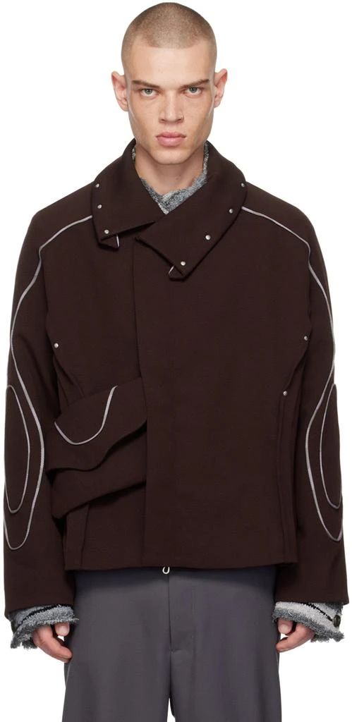 Kiko Kostadinov Burgundy Chalice Jacket 1
