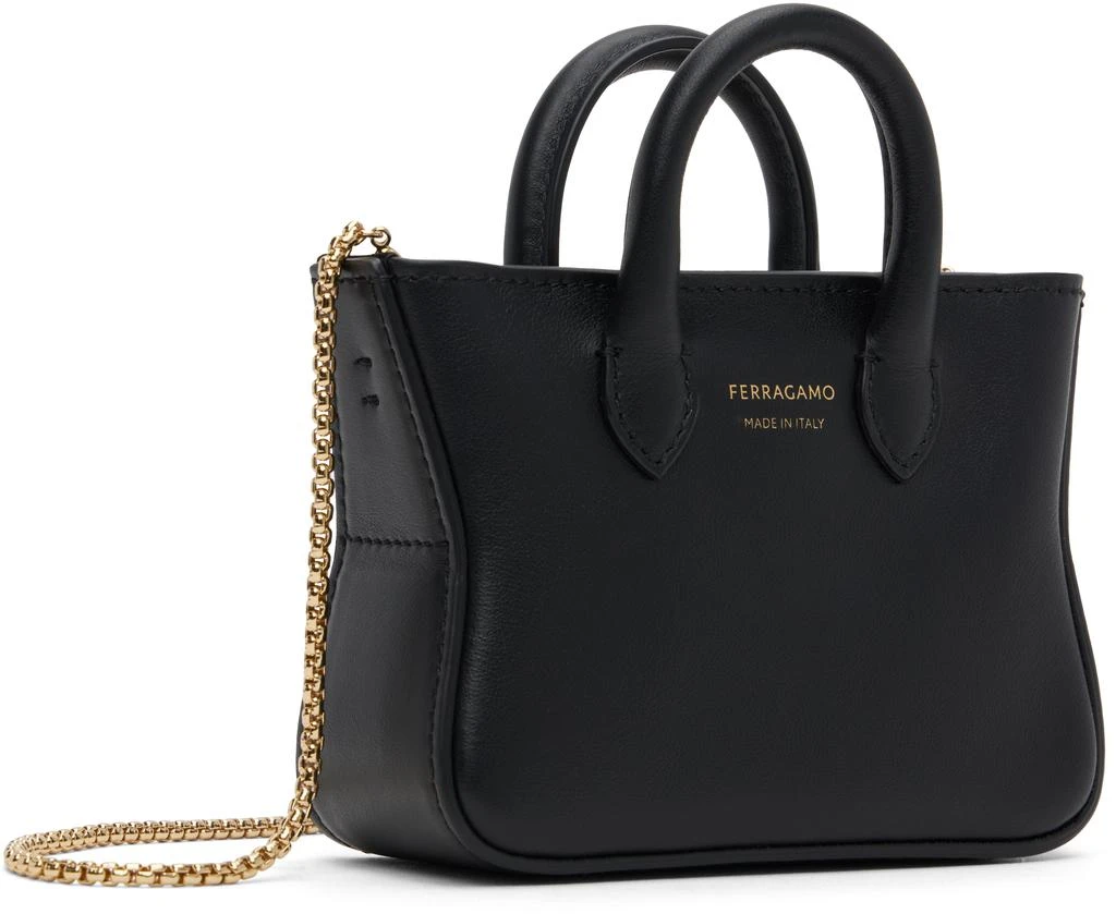 Salvatore Ferragamo Black Tote Mini Charm Coin Pouch 2