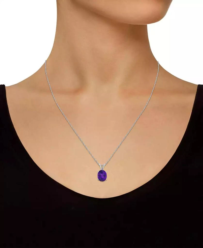 Macy
s Amethyst (2-1/2 ct. t.w.) Pendant Necklace in 14K White Gold 2