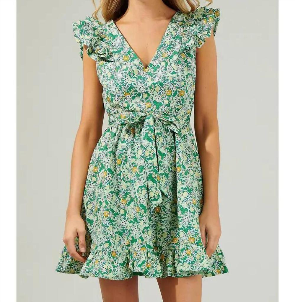Sugarlips Sugarlips - Cassia Floral Aurellia Mini Dress