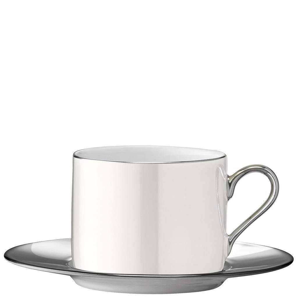 LSA International Palazzo teacup & saucer 250ml pearl-platinum 1