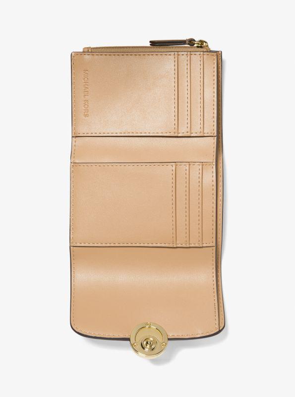 Michael Kors Leida Medium Metallic Signature Logo Wallet