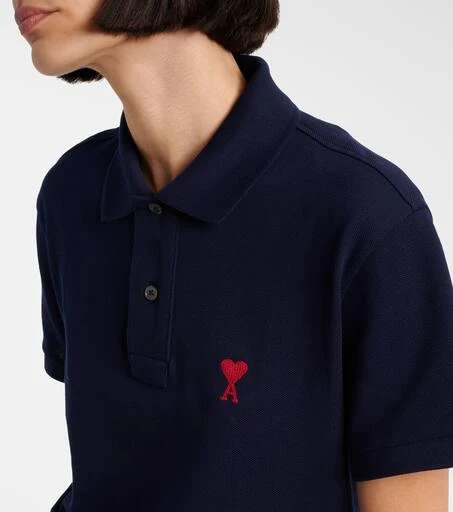 AMI Ami De Cœur cotton piqué polo shirt 4