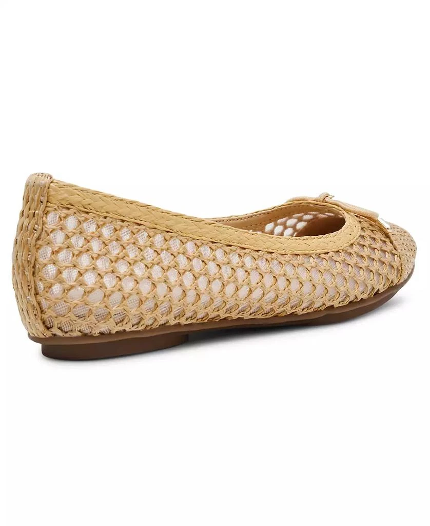 Anne Klein Women's Luci Raffia Cap Toe Ballet Flats 7