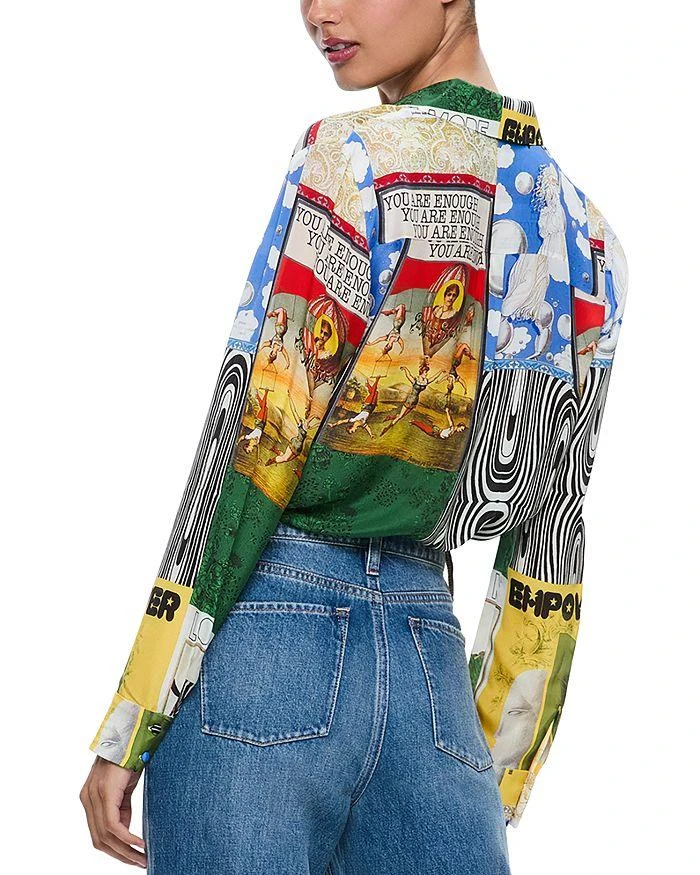 Alice + Olivia Willa Printed Silk Blouse 3