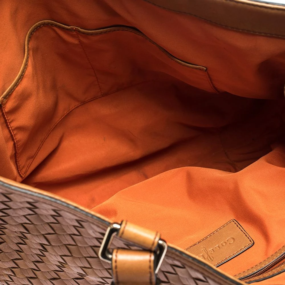 Cole Haan Brown Woven Leather Tote 6