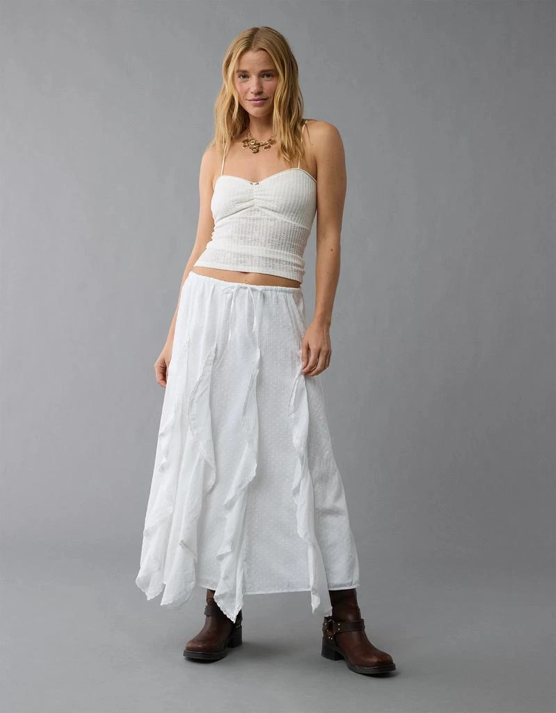 AE AE High-Waisted Cascade Ruffle Maxi Skirt 1