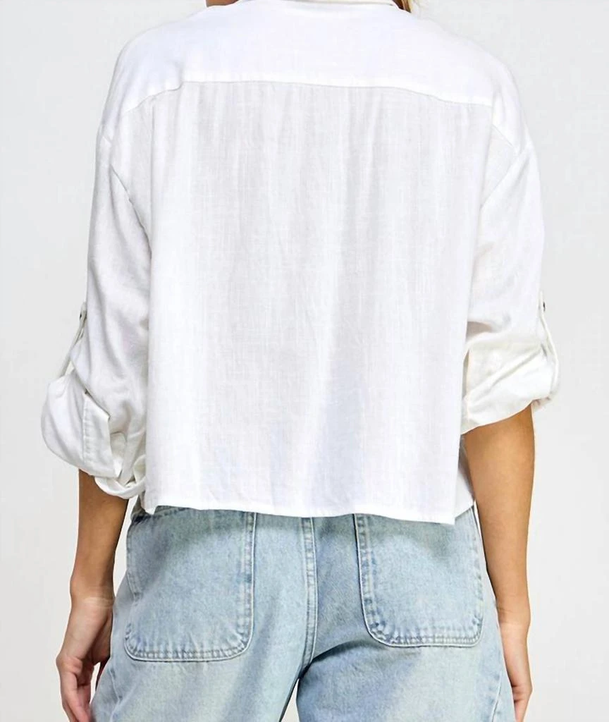 Miss Love Miss Love - Short Linen Top 2