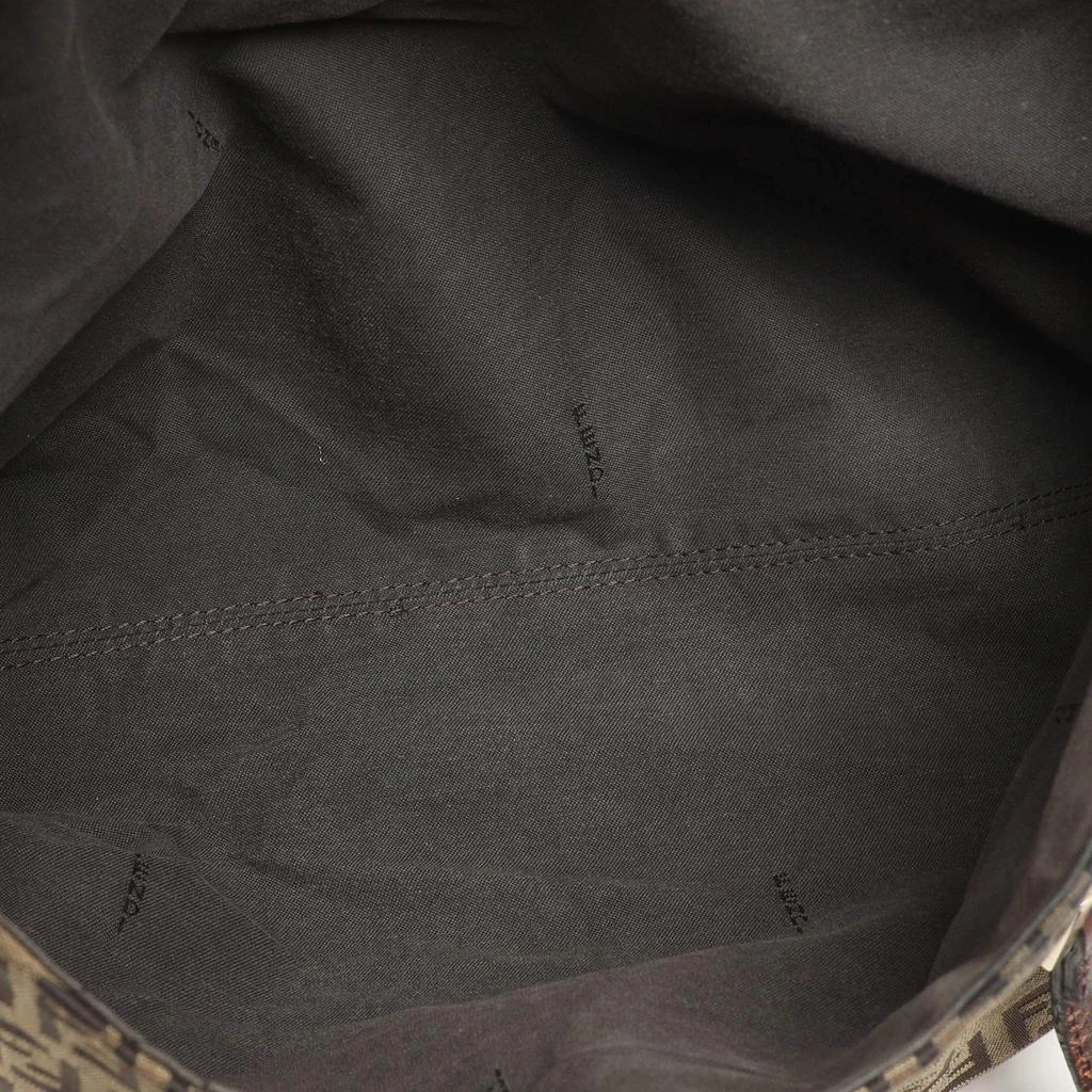 Fendi Fendi Beige/Brown Zucchino Canvas and Leather Accordion Tote 14