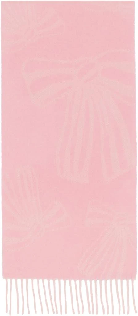 Acne Studios Pink Cashmere Jacquard Scarf 2