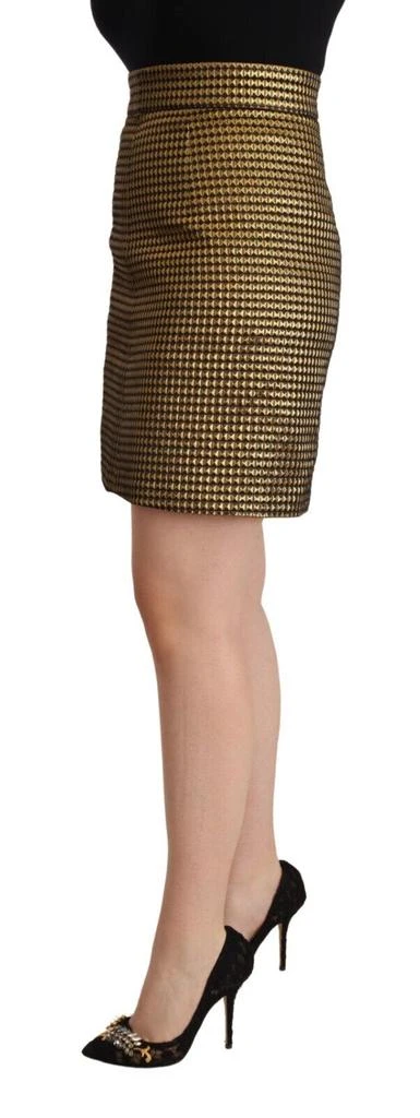 Boutique Moschino Boutique Moschino Black Gold A-line Above Knee Casual Skirt 2