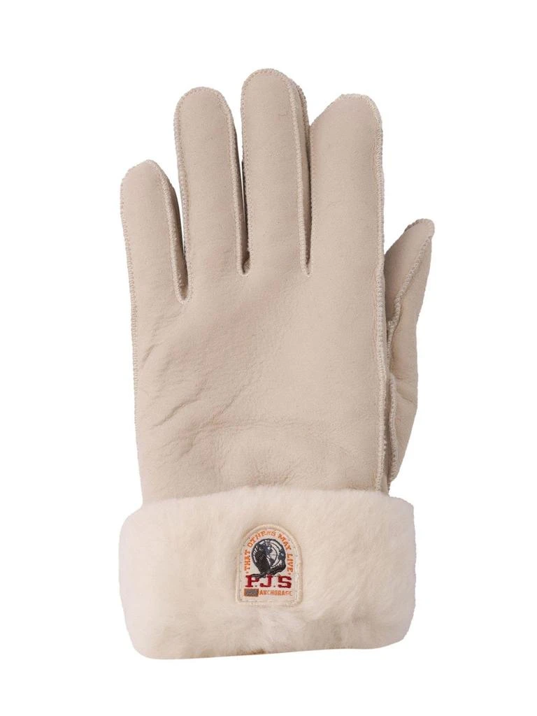 Parajumpers Parajumpers Logo Patch Shearling-Cuff Gloves 2
