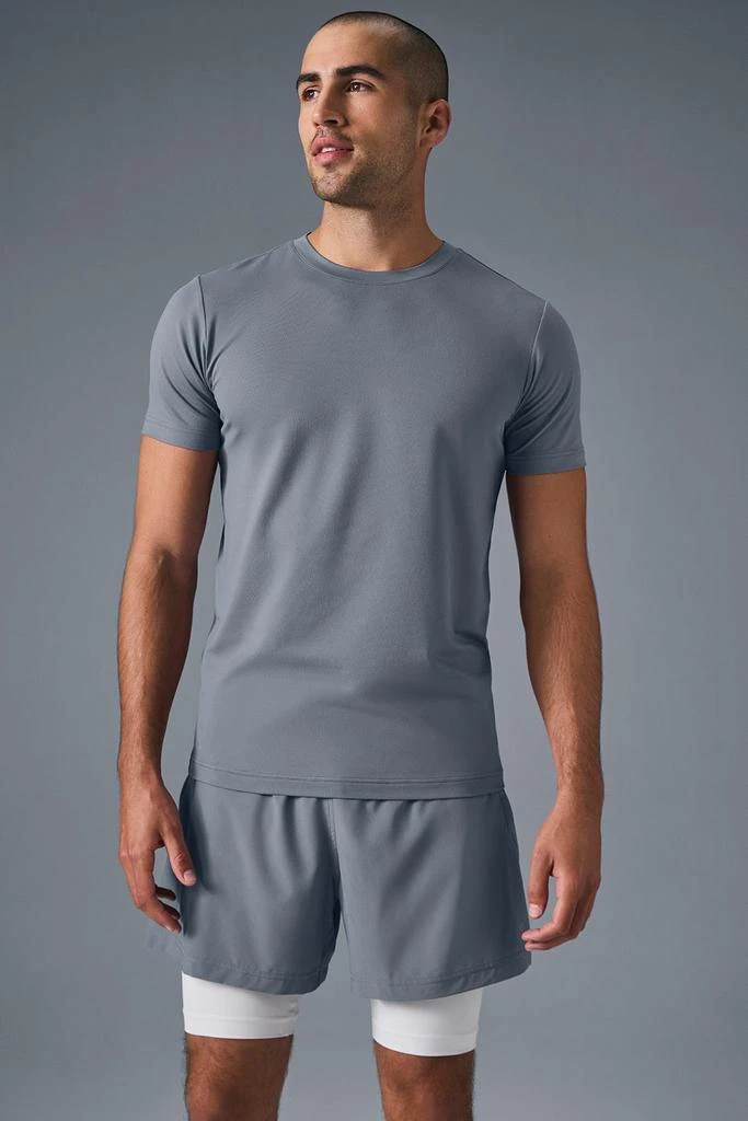 Alo Conquer Reform Crewneck Short Sleeve - Steel Grey 1