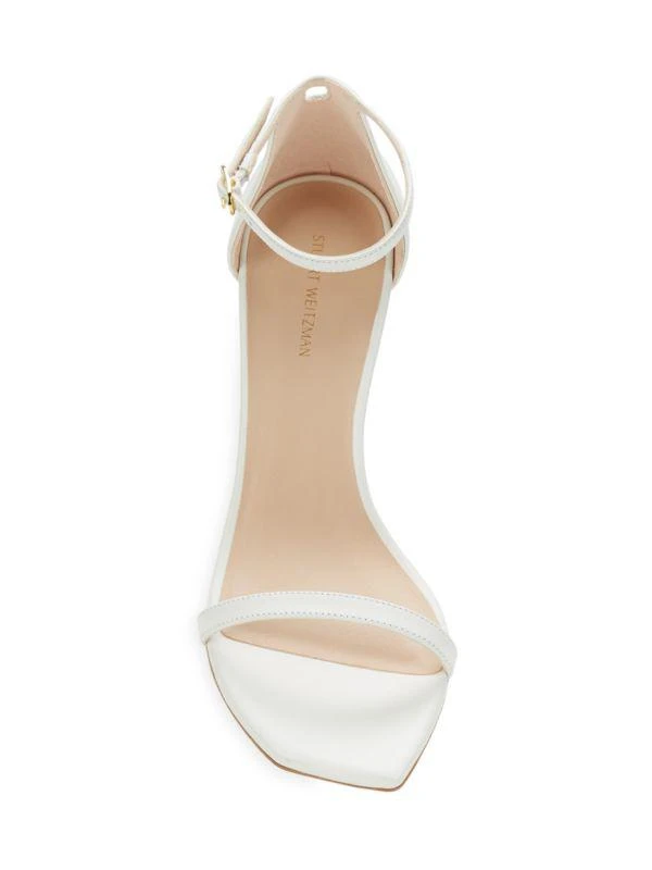 Stuart Weitzman Amelina Leather Ankle-Strap Sandals 6