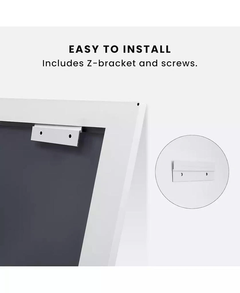 Amorho Bathroom Mirror, 36" x 30" Inch Thick Metal Framed Wall Mirrors for Over Sink, Bedroom, Living Room, Entryway, Rectangle Wall-Mounted Mirrors in White(Horizontal/Vertical) 3