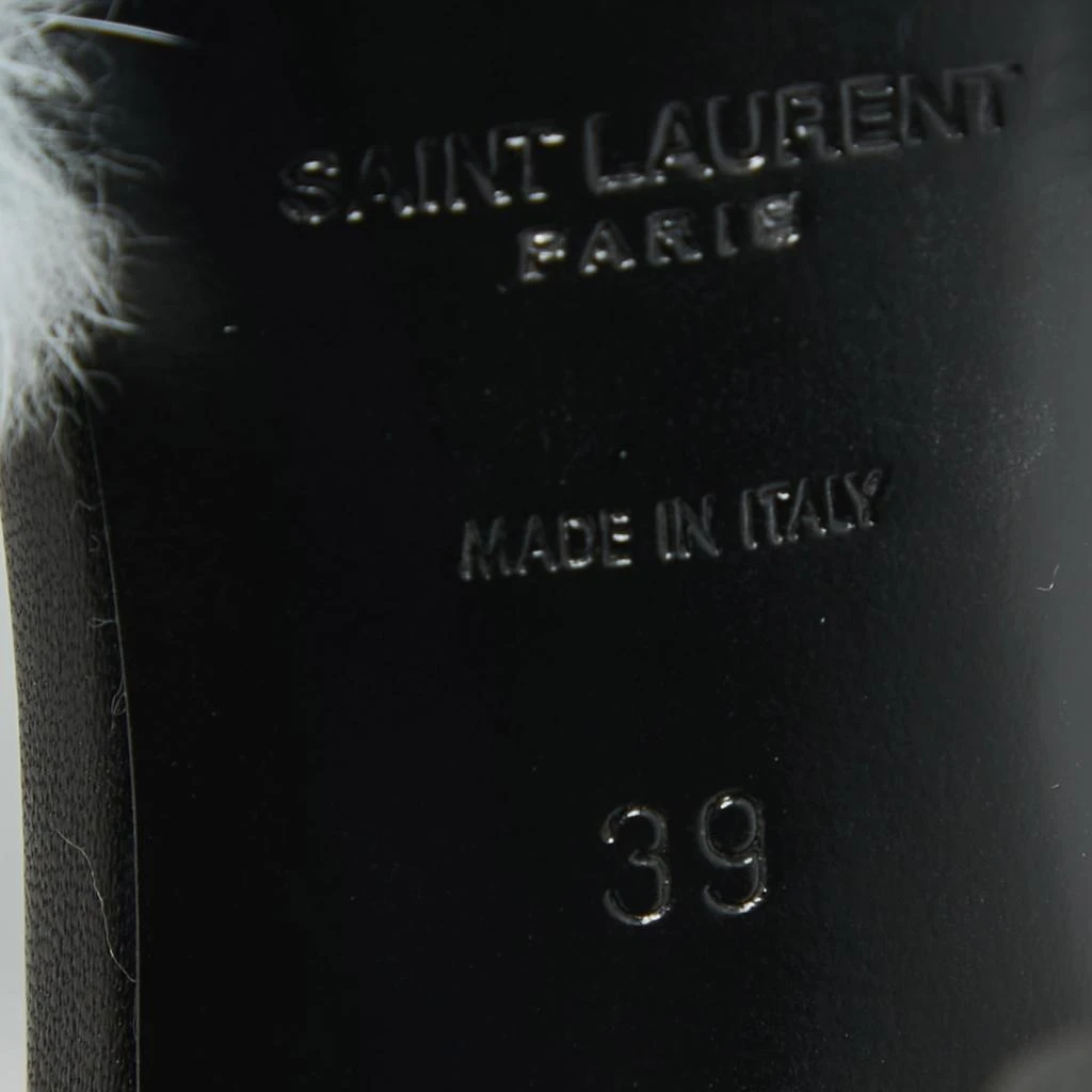 Yves Saint Laurent Saint Laurent Blue Mink Fur Roy Slide Sandals Size 39 8