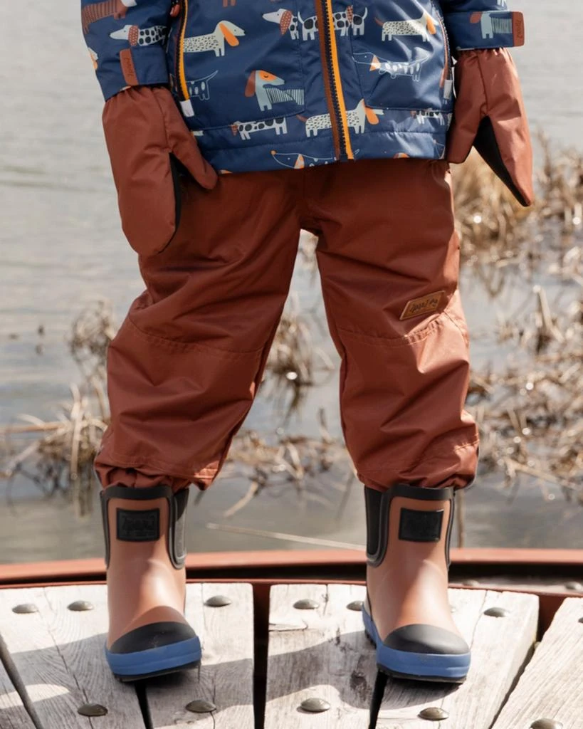 Deux par Deux Short Rain Boots in Natural Rubber Brown 2