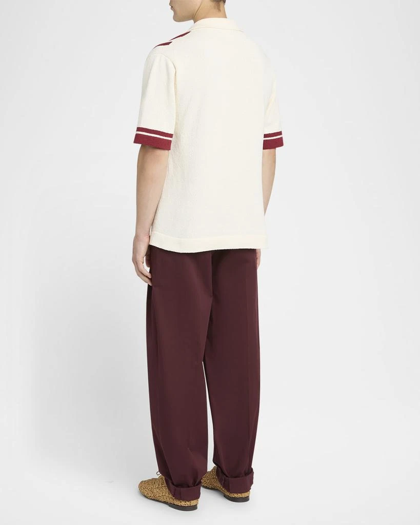 Dolce 
Gabbana Men
s Striped Knit Button-Down Shirt 3