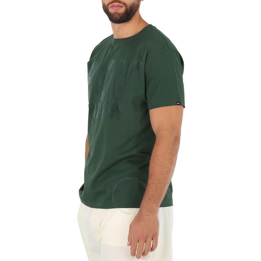 BOY LONDON Forest Green Hemus Flock Cotton T-shirt