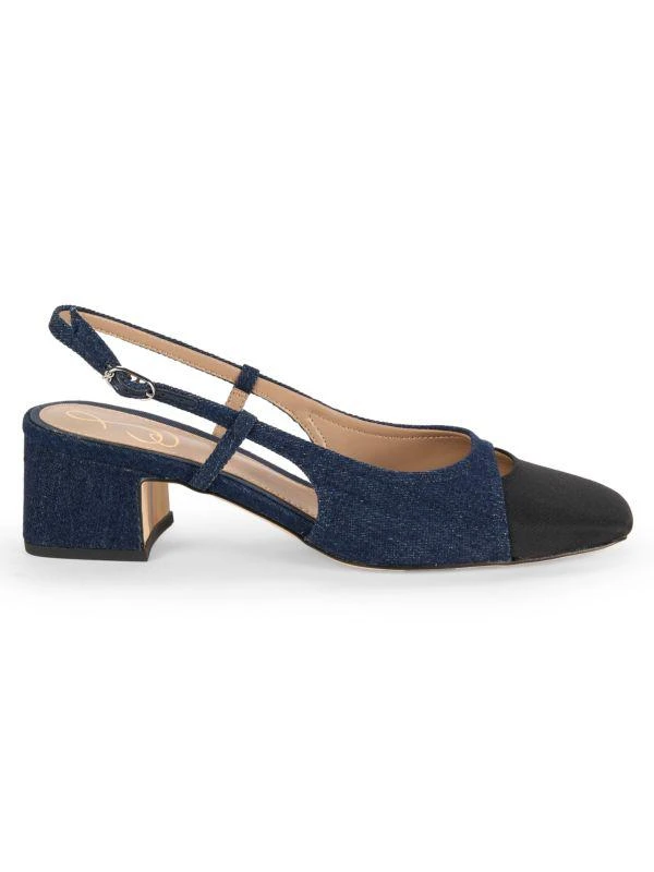 Sam Edelman Tarra Cap Toe Denim Pumps 1