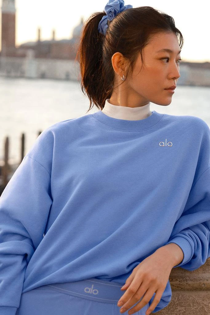 Alo Accolade Crew Neck Pullover - Crystal Clear Blue 6