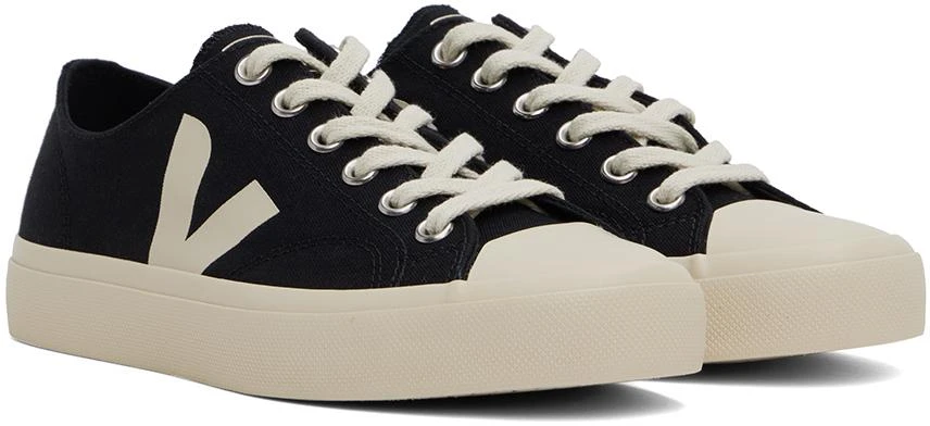Veja Black & Off-White Wata II Low Canvas Sneakers 4