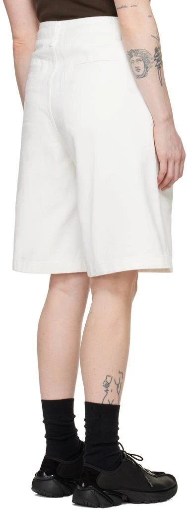AMOMENTO White Pocket Denim Shorts 3